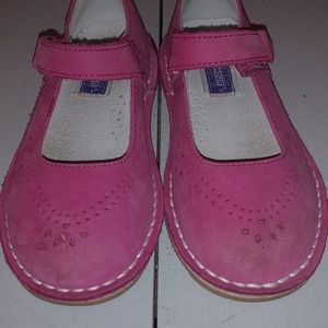 Girl's Hot Pink L'Amour Suede Mary Jane